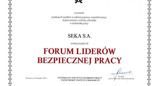 SEKA_SA_przyjeta_do_Forum_Liderow_Bezpiecznej_Pracy